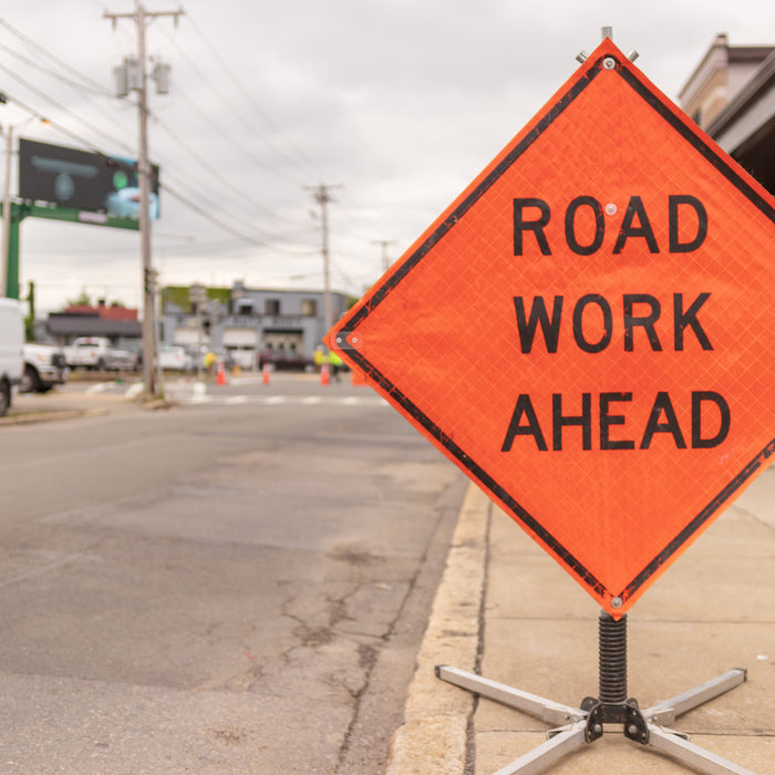 What to Do When You See a Road Work Ahead Sign