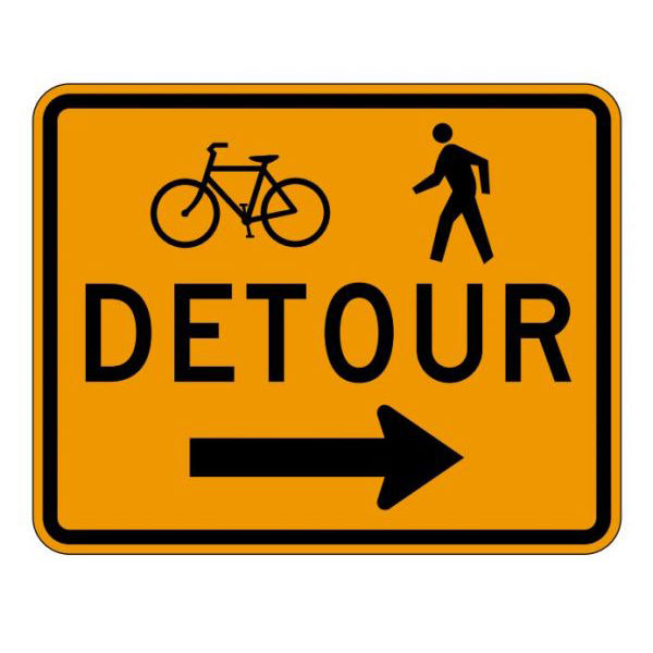 M4-9aR ~ Bicycle Pedestrian Detour Right