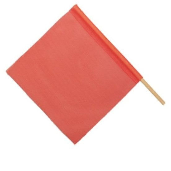 Orange Mesh Warning Flag ~ 18" x 18"