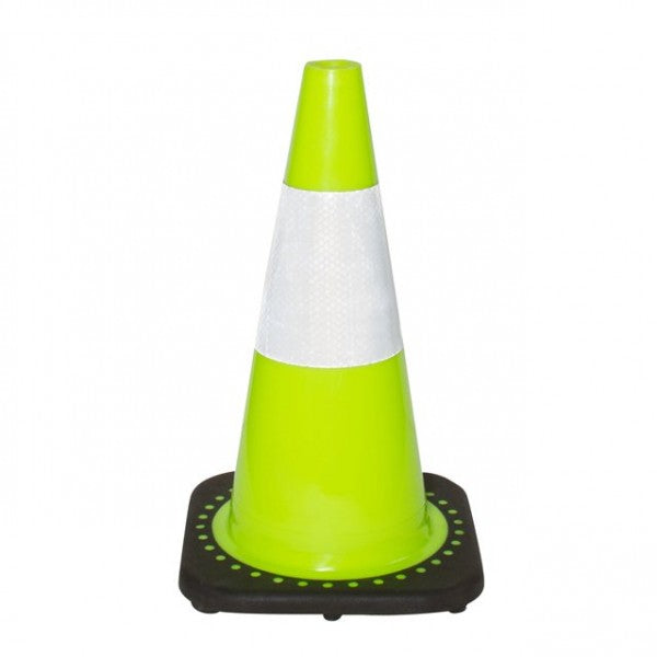 Lime 18" Cone with 1 Reflective Collar