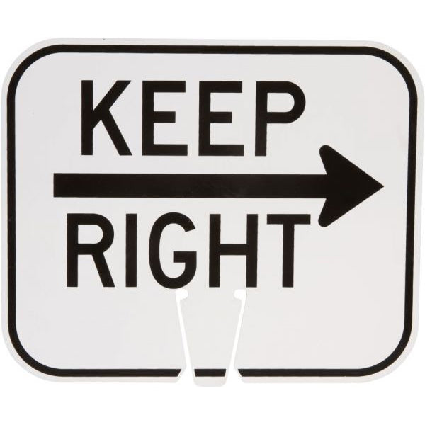 R4-7a ~ Keep Right ~ Cone Mount Sign