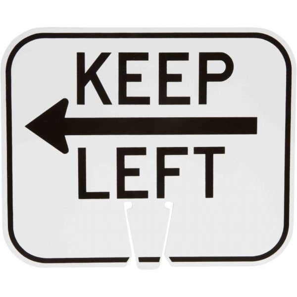 R4-7aL ~ Keep Left ~ Cone Mount Sign