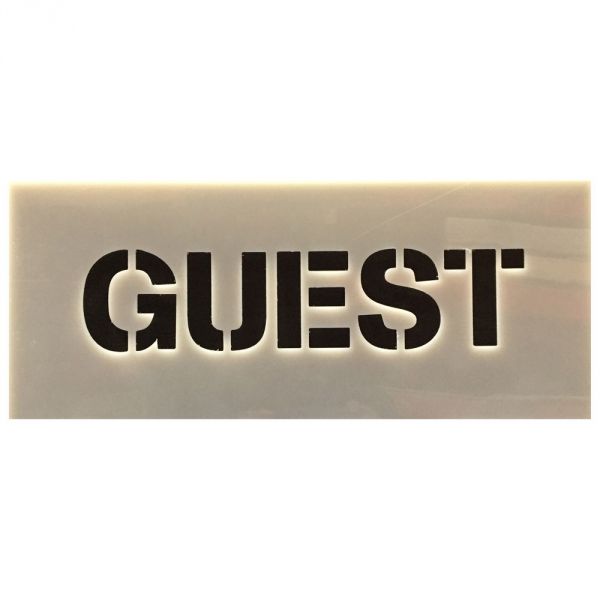 GUEST Stencil on 1/8" LDPE