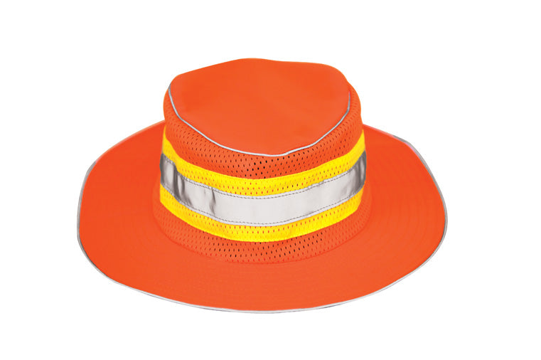 Full Brim Safari Hat Orange/Lime