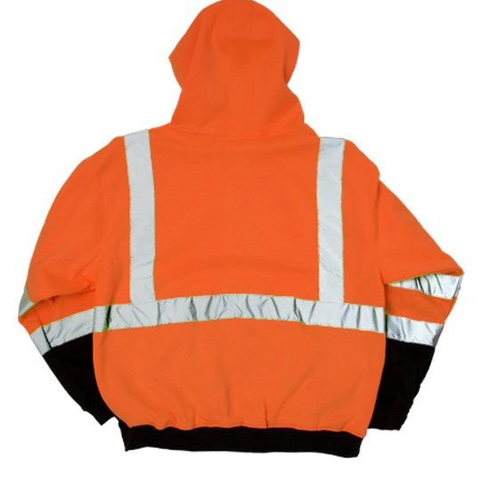M.L. Kishigo Orange Class 3 ~ Full Zip Hoodie Sweatshirt ~ JS103-Medium