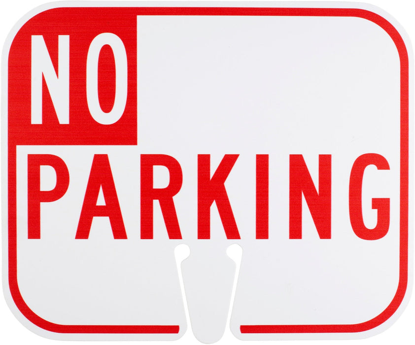 R7 ~ No Parking ~ Cone Mount Sign - White