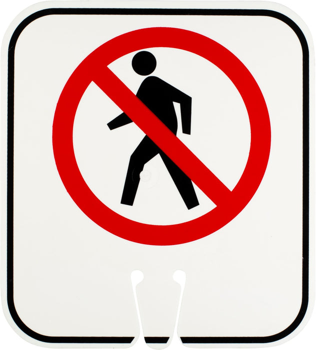 R9-3a ~ No Pedestrians Symbol ~ Cone Mounted Sign