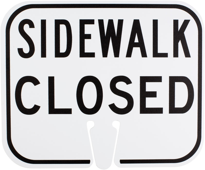 R9-9 ~ Sidewalk Closed~ Cone Mount Sign