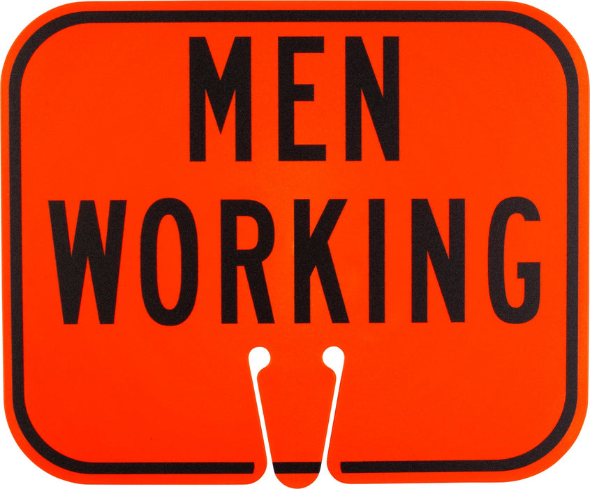 W21-1~Men Working  ~ Cone Mount Sign