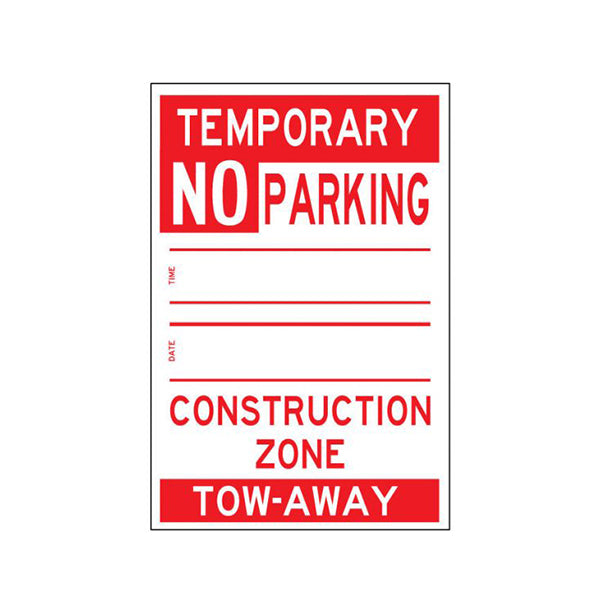 Bulk ~ 100 Temporary Cardboard Signs-Construction Zone/Tow Away