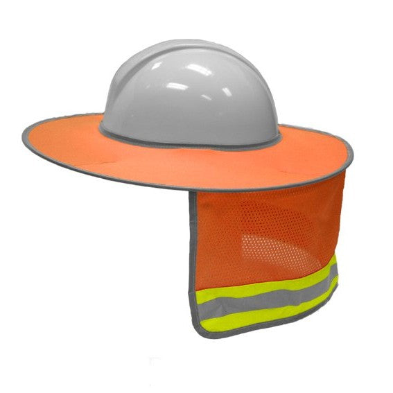 Full Brim Hard Hat Sun Shield Orange/Lime