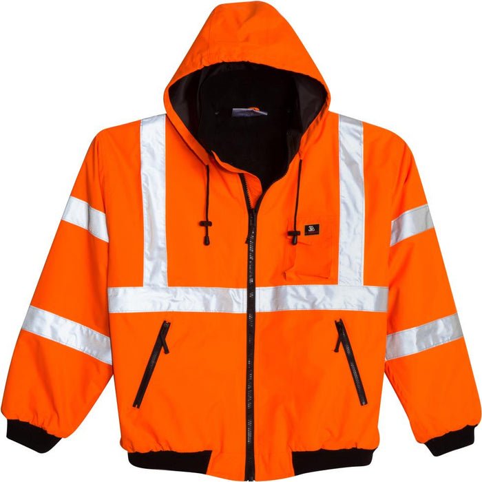 3A Safety Orange Class 3 All Season Safety Jacket ~ C3BM7000-X-Large