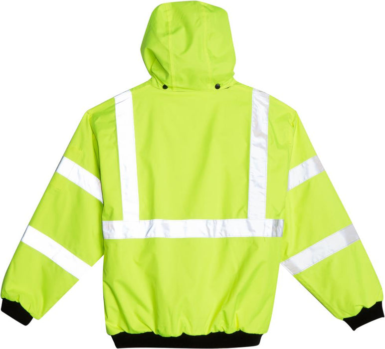 3A Safety Lime Class 3 All Season Safety Jacket ~ C3BM7001-4X-Large