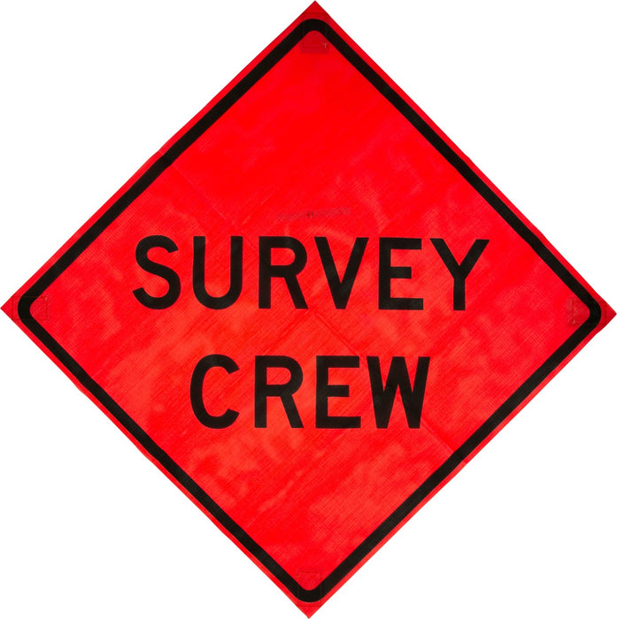 Survey Crew 48"x48" Roll up Sign (Mesh)