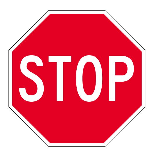 R1-1 Stop Sign 30" x 30" .080 - High Intensity Reflective