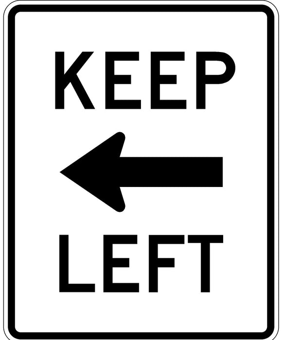 R4-7aL ~ Keep Left with Arrow