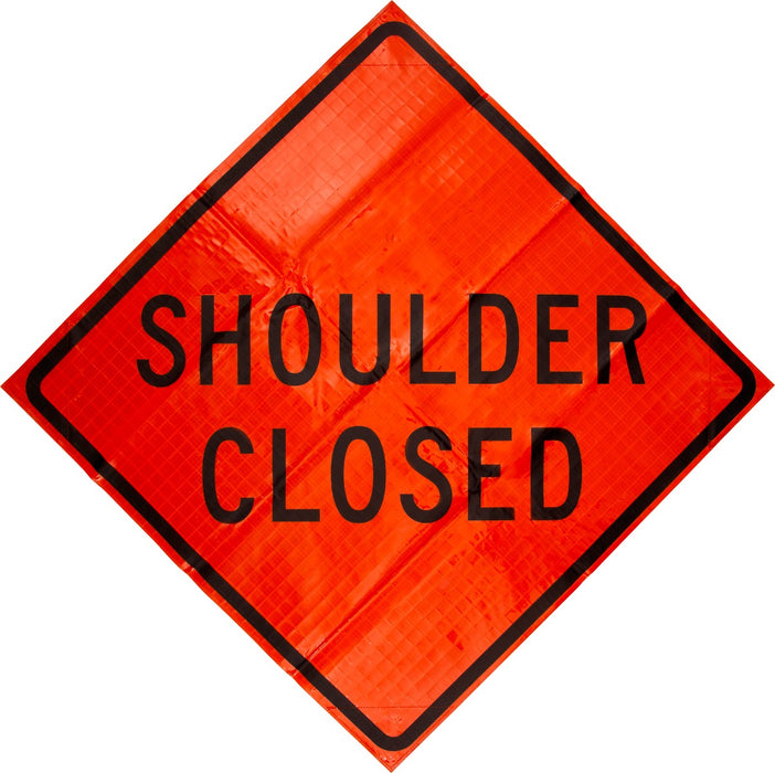 C30a Shoulder Closed 48"x48" Roll up Sign (Mesh)