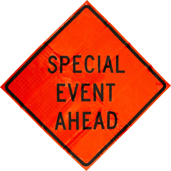 SC5ca Special Event Ahead 48"x48" Roll up Sign (Reflective)