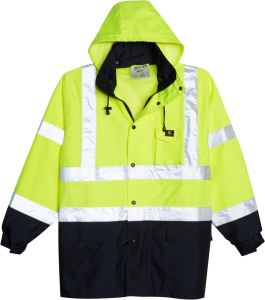 3A Safety Lime Class 3 Rain Parka 