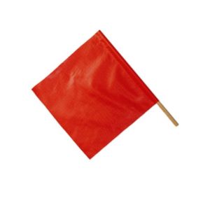 Vinyl Orange Warning Flag ~ 18" x 18" 