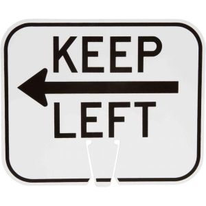 R4-7aL ~ Keep Left ~ Cone Mount Sign 