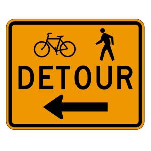 M4-9aL Bicycle Pedestrian Detour