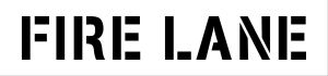  FIRE LANE Stencil on 1/8" LDPE