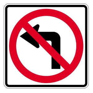 R3-2 ~ NO LEFT TURN SYMBOL