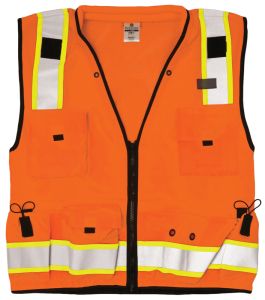 Professional Surveyors Vest (Orange / Lime) 